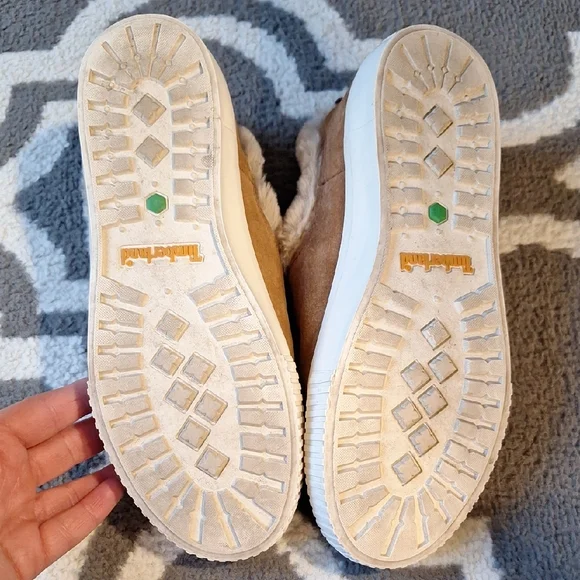 Timberland Tan Suede Fur-Lined Slip-Ons - Picture 7 of 8